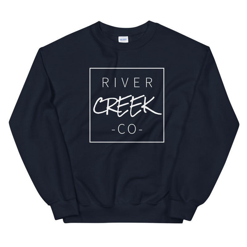 直売卸売り Creek Logo Crewneck Sweat Shirt ネイビー 新品