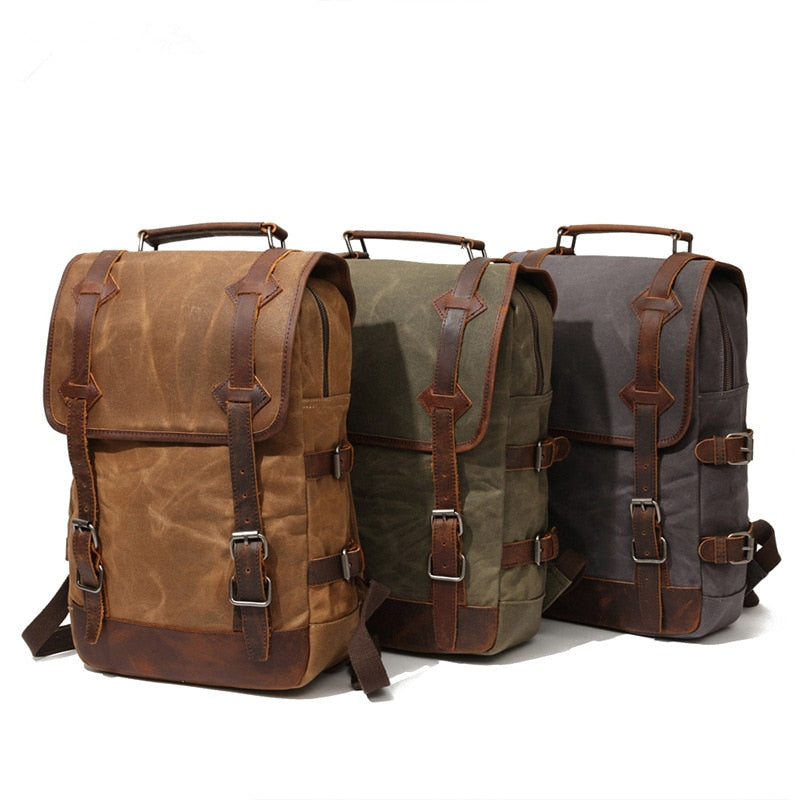 Waterproof Waxed Canvas Backpack